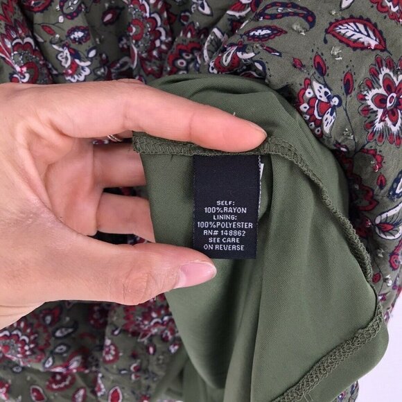 Torrid Multi Color Floral Off Shoulder Lace Up Challis Skater Dress 1X EUC - Picture 5 of 10